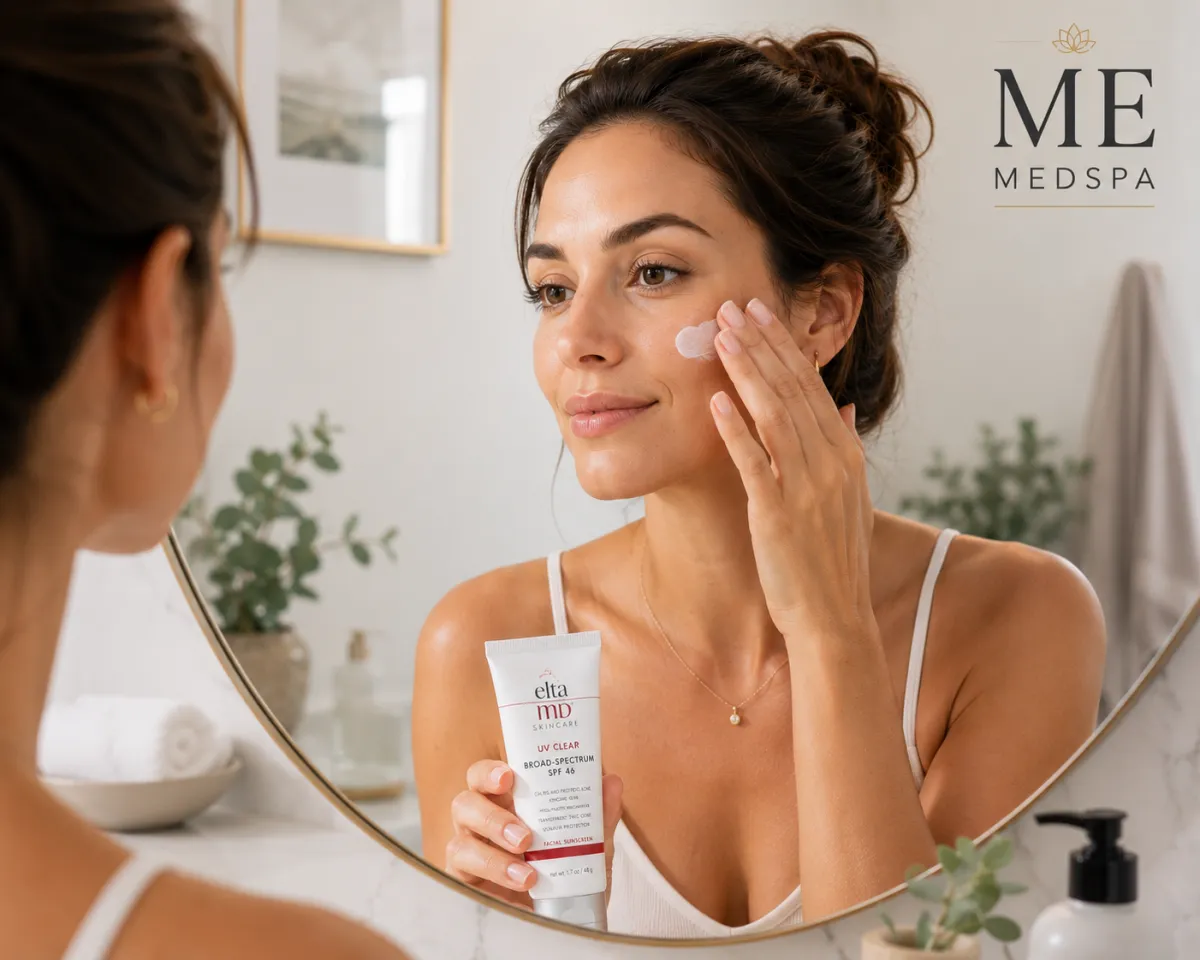 Person following a preventative skincare routine to support healthy aging