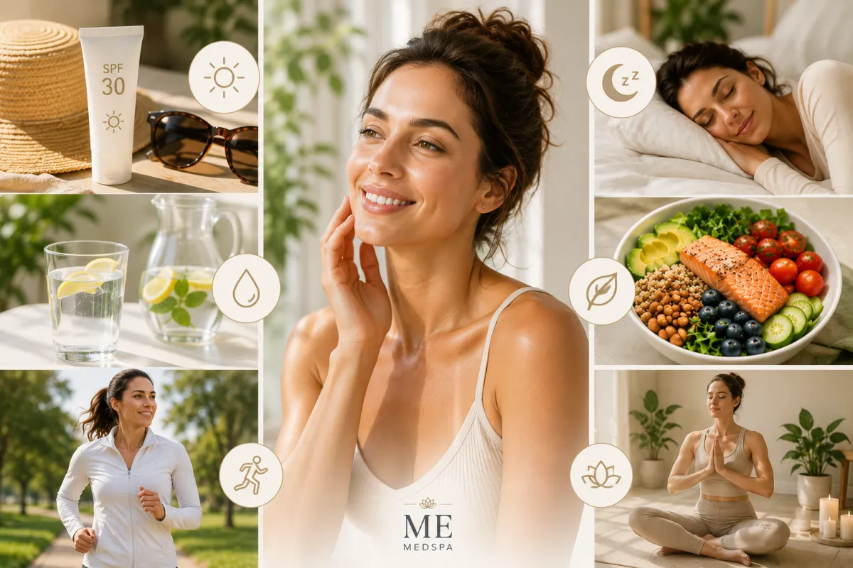 Healthy lifestyle habits that support skin wellness and help reduce premature aging