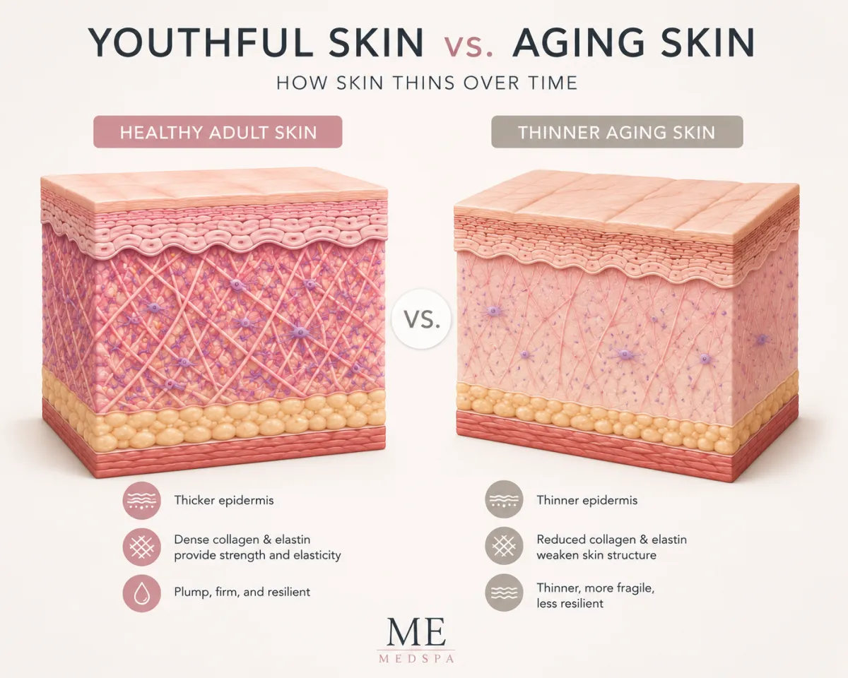 Why Skin Becomes Thinner With Age | ME MEDSPA