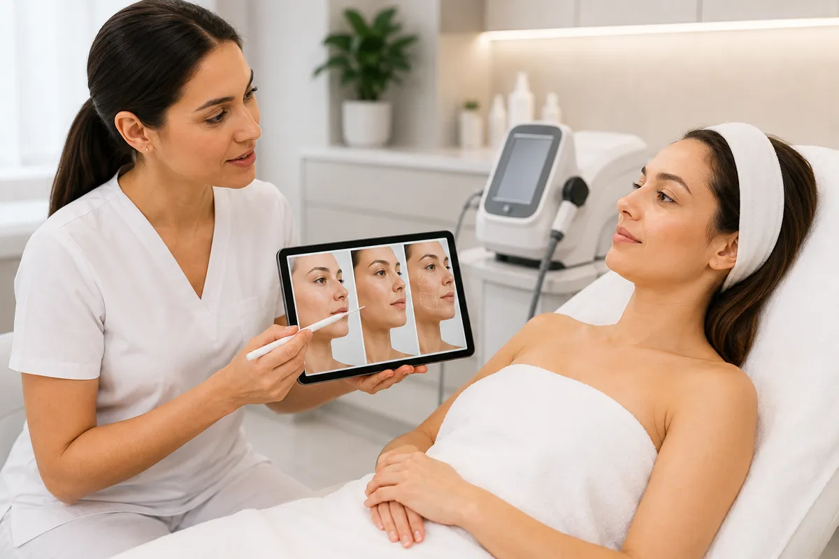 Skin tightening treatment consultation and facial assessment at ME MEDSPA in Monterey Park CA