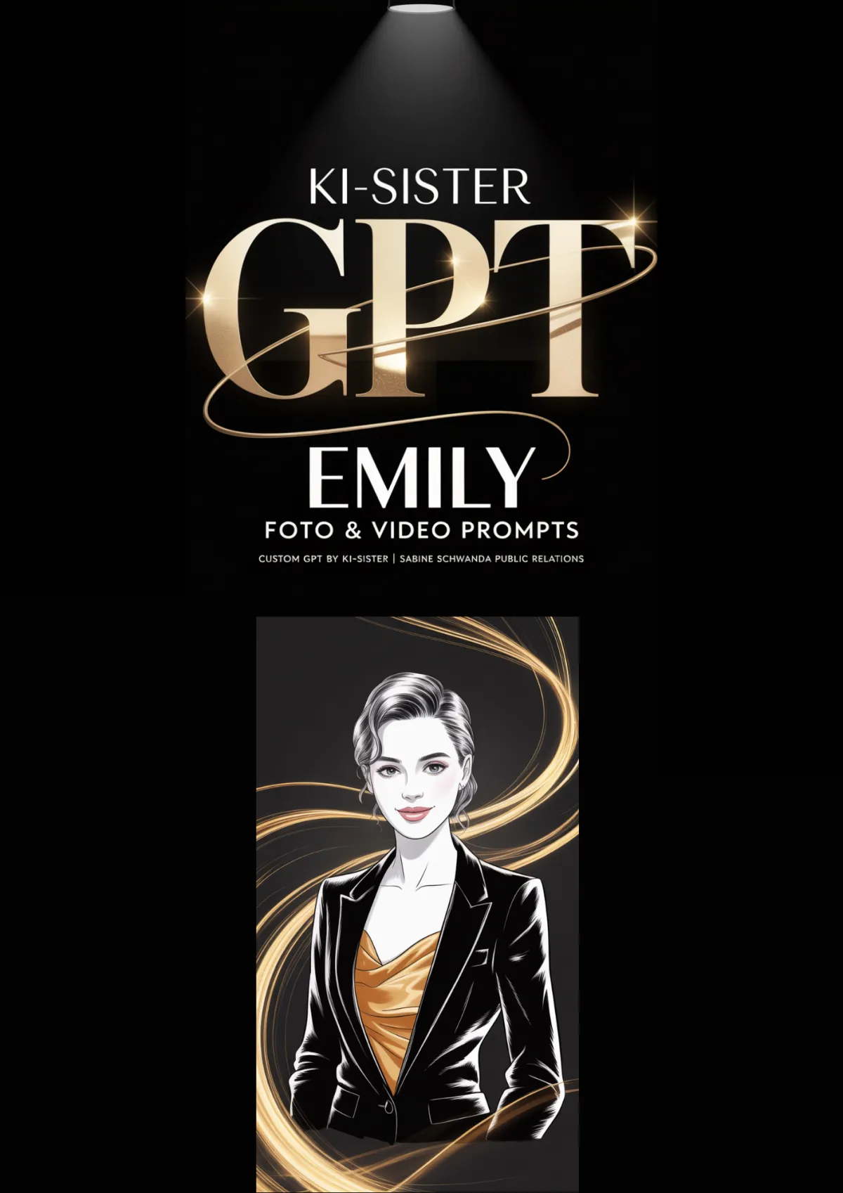 KI-Sister Emily-Logo und Emiy-Porträt