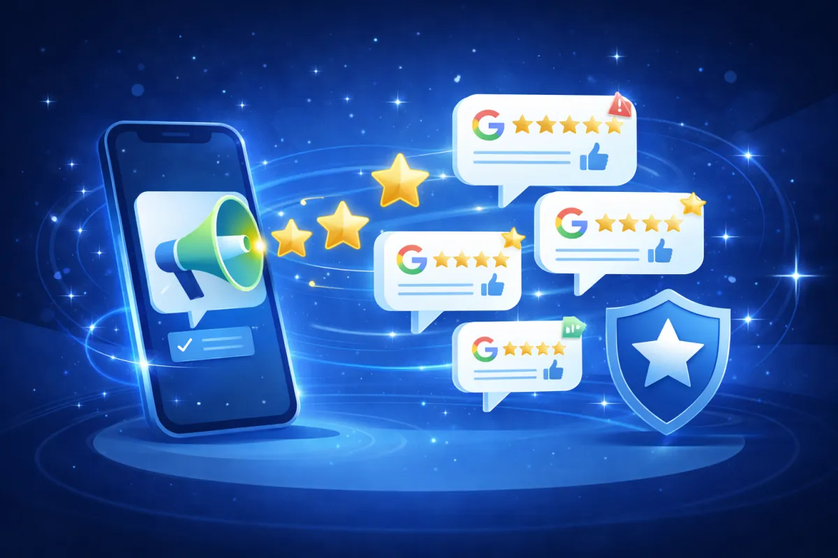 5 star Google reviews and reputation for service businesses.