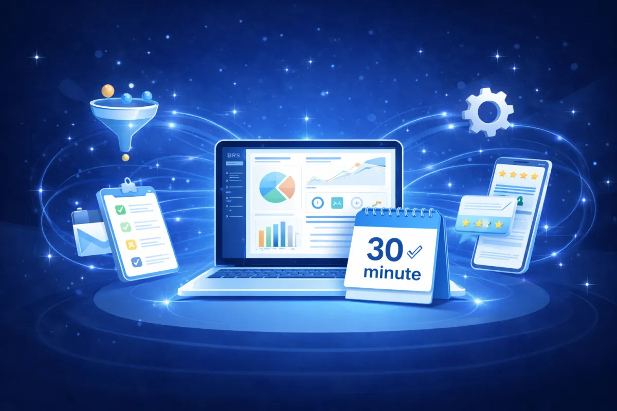 Free business systems audit for service businesses.