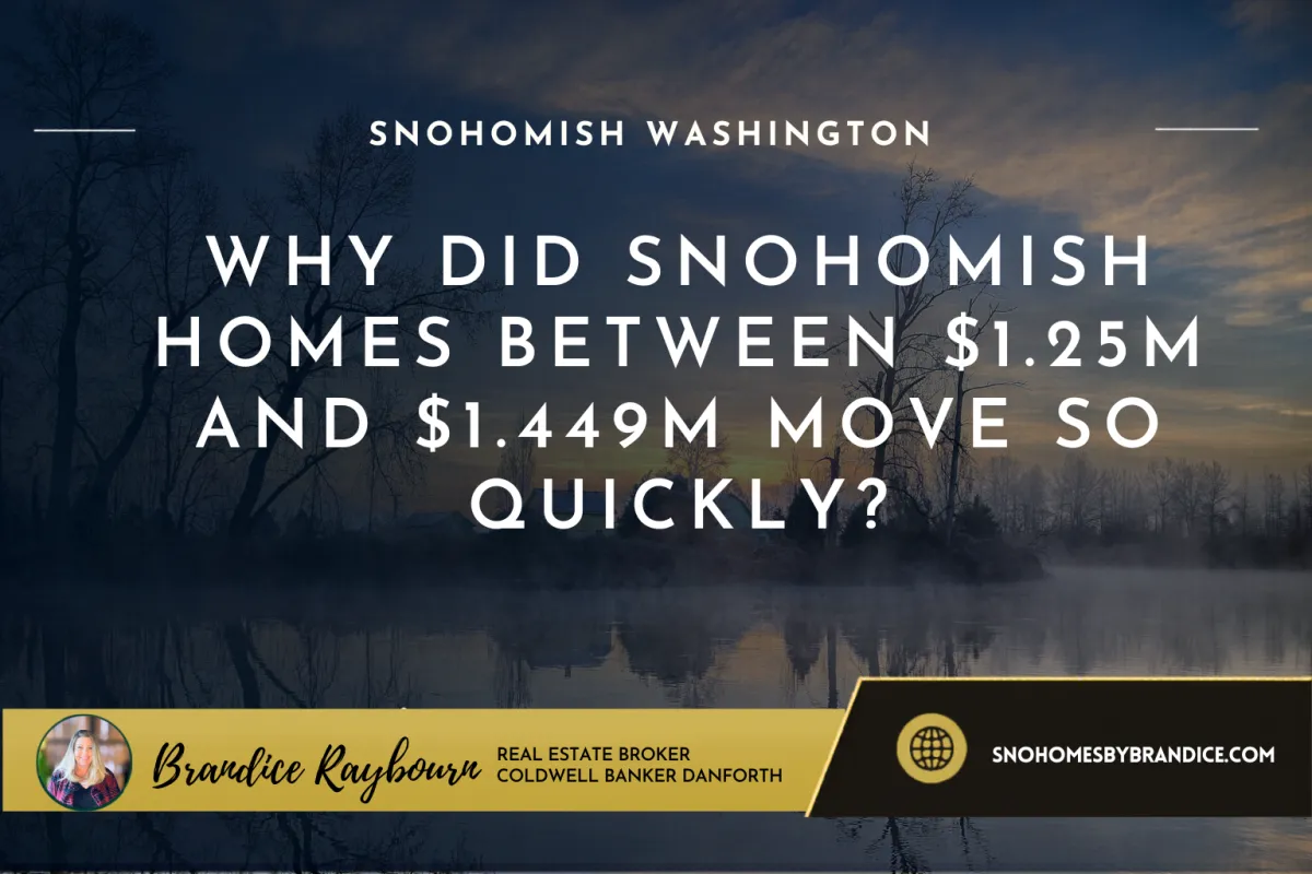 Why Did Snohomish Homes Between $1.25M and $1.449M Move So Quickly?