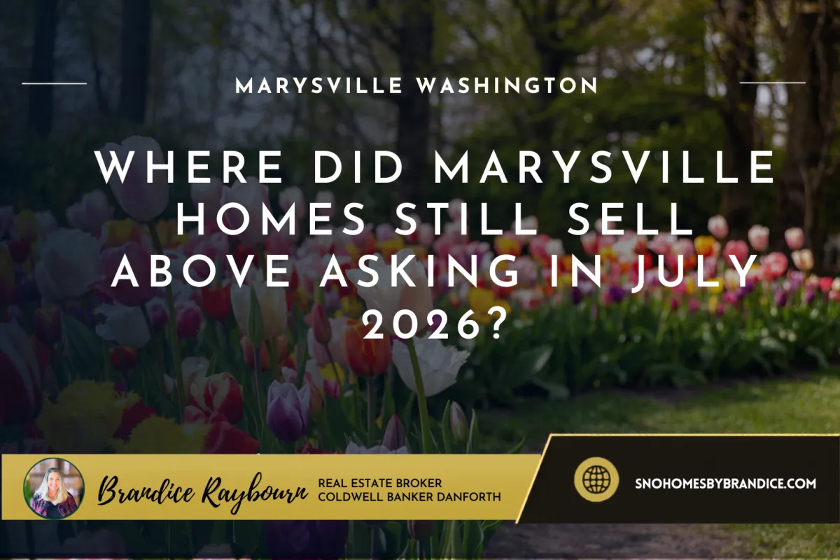 Where Did Marysville Homes Still Sell Above Asking in July 2026?