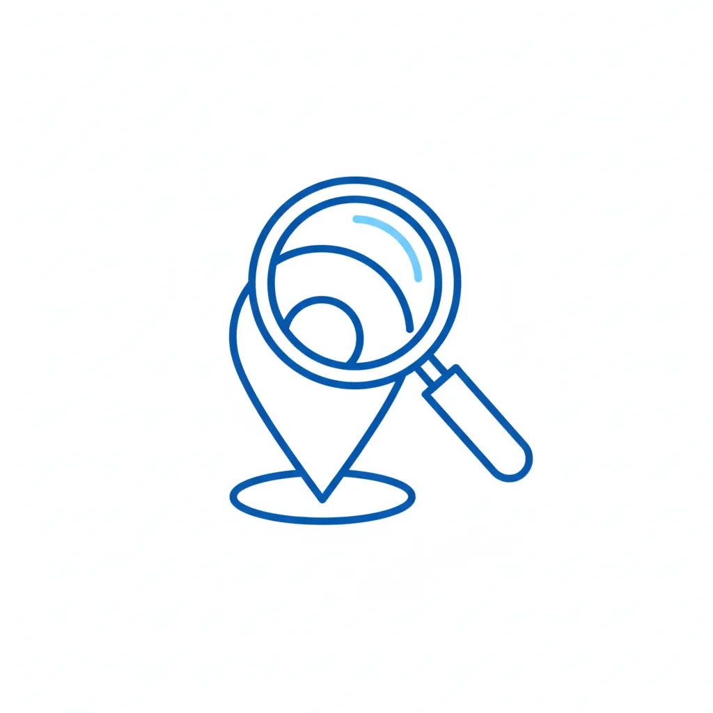 Magnifying glass icon symbolizing GMB audit and review"