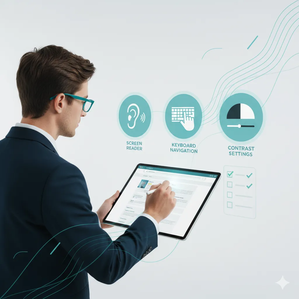 Website accessibility audit illustration