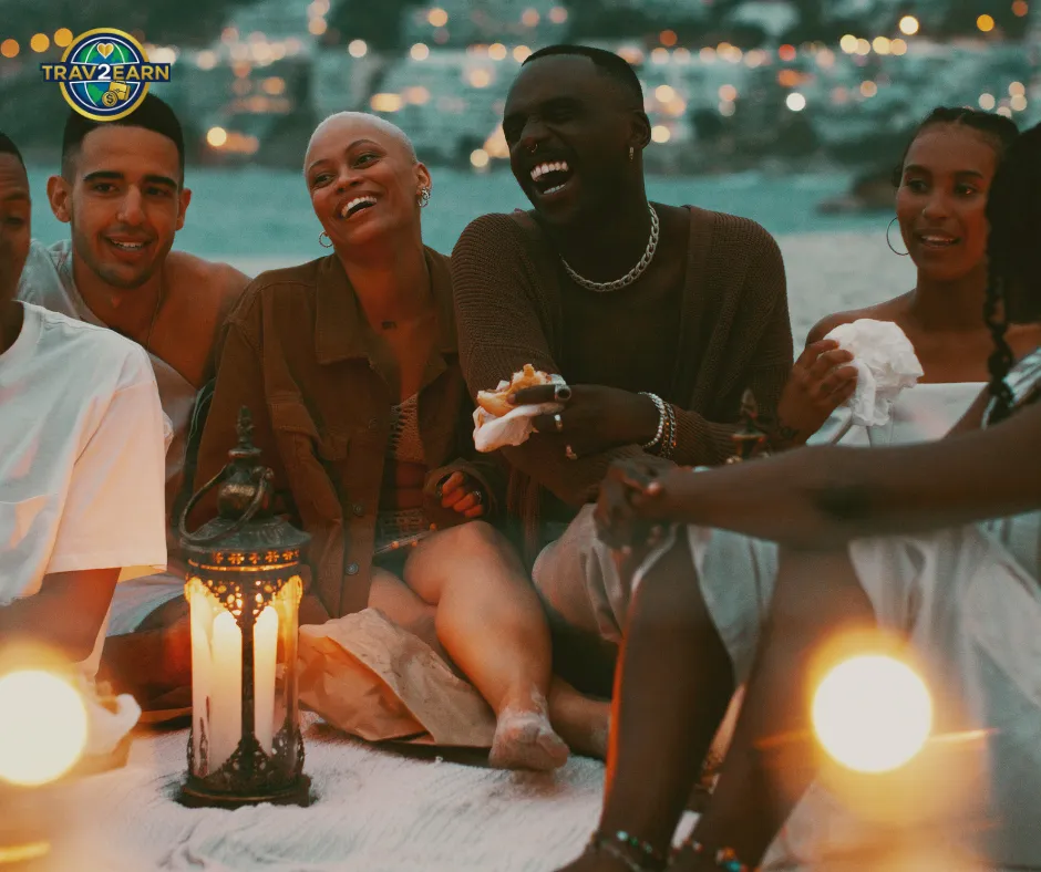 low angle photography of a coconut trees with stars as background