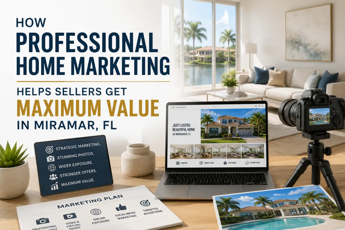 Professionally marketed home in Miramar, FL showcasing expert real estate marketing strategies that help sellers maximize home value.