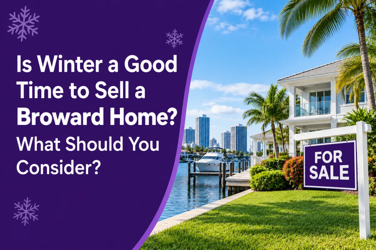 Broward Florida home prepared for sale during winter