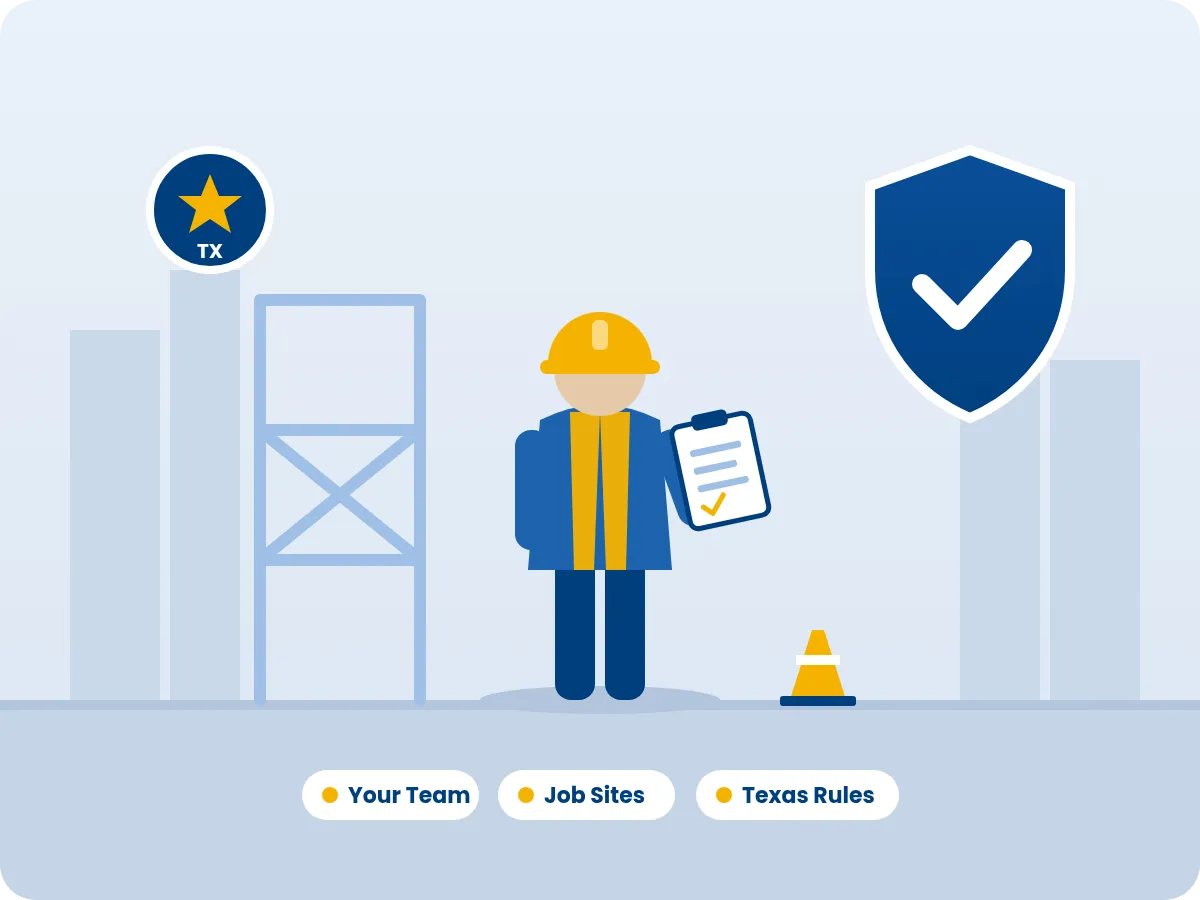 Workers' comp insurance in Texas for your team and job sites