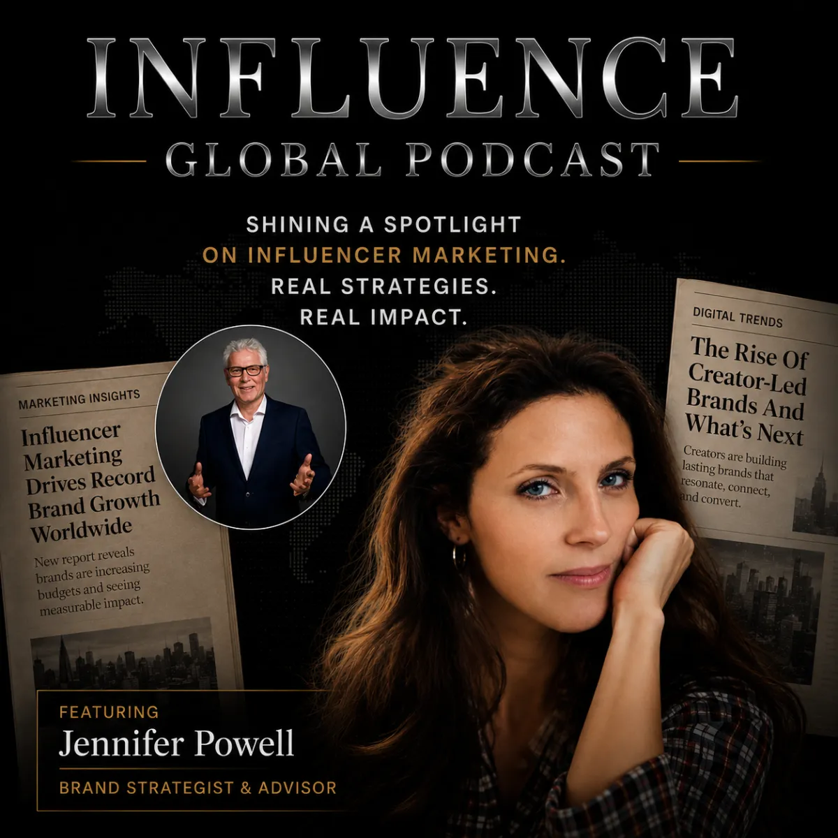 Ryan Debenham and Scarlette Tidy discussing influencer marketing trends for 2025 on the Influence Global Podcast