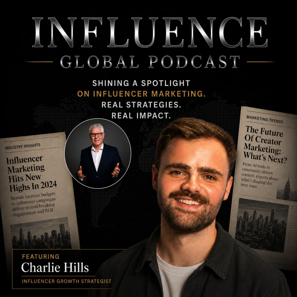 Catherine Kay discussing how an illustrator built a successful content brand on the Influence Global Podcast