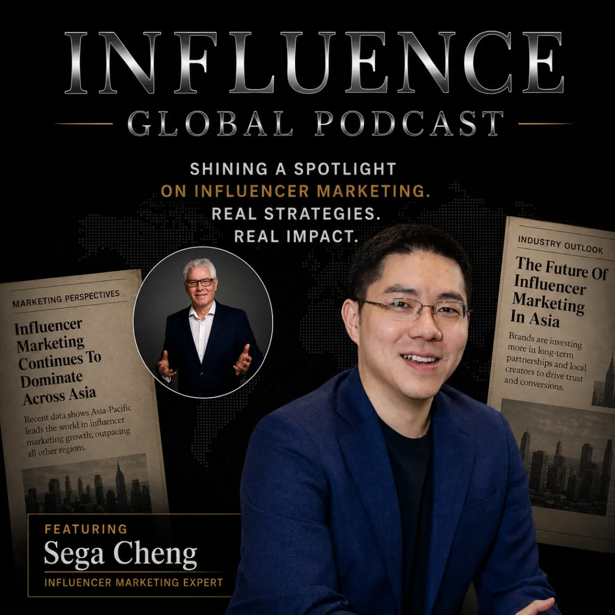 Matt Throne discussing YouTube growth and creator strategy on the Influence Global Podcast
