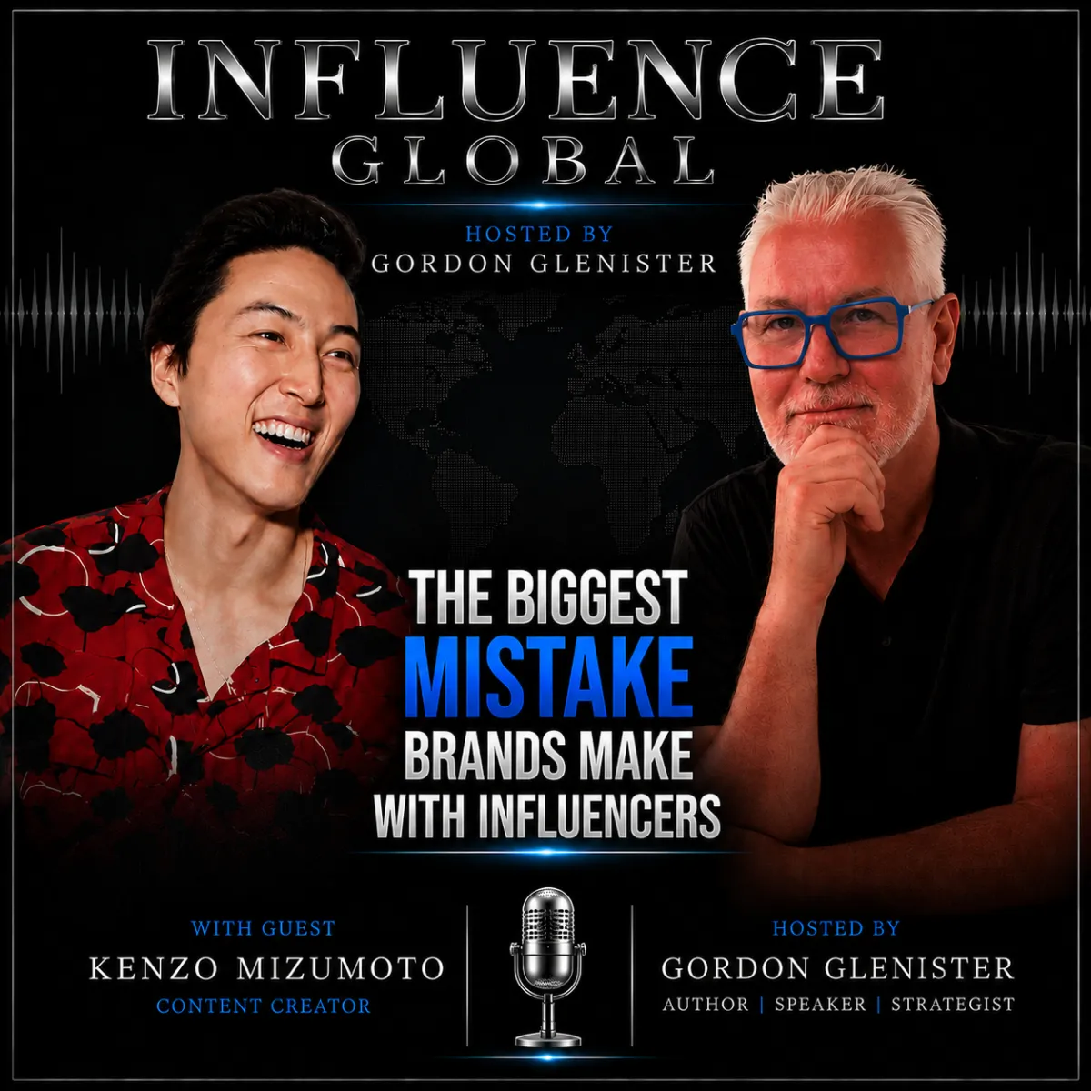 Gordon Glenister with Kenzo Mizumoto discussing influencer marketing and the creator economy.