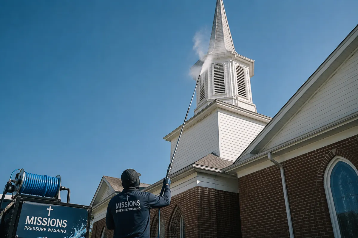 Church steeple exterior cleaning service in Jacksonville, FL