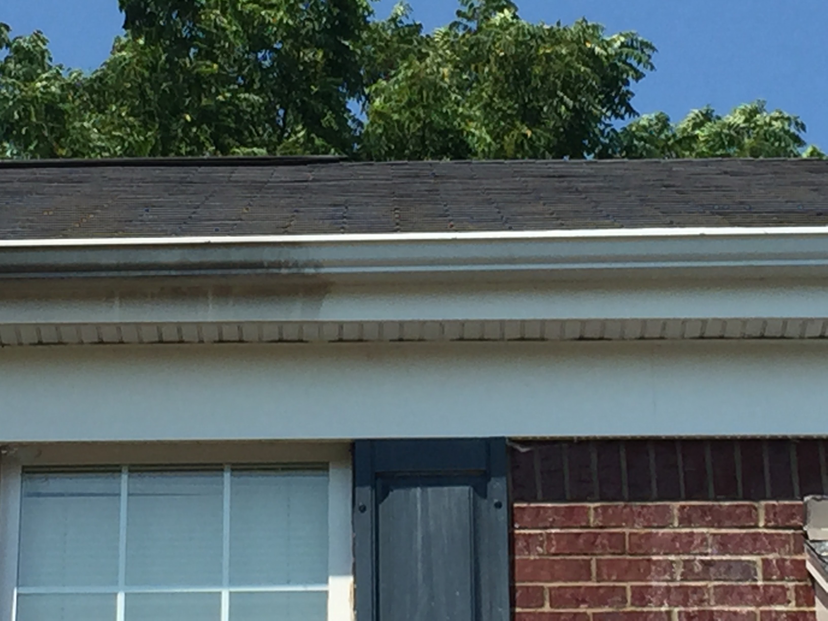 Commercial gutter cleaning and brightening – Missions Pressure Washing service example