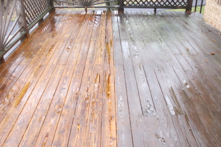 Commercial wood deck cleaning – Missions Pressure Washing service example