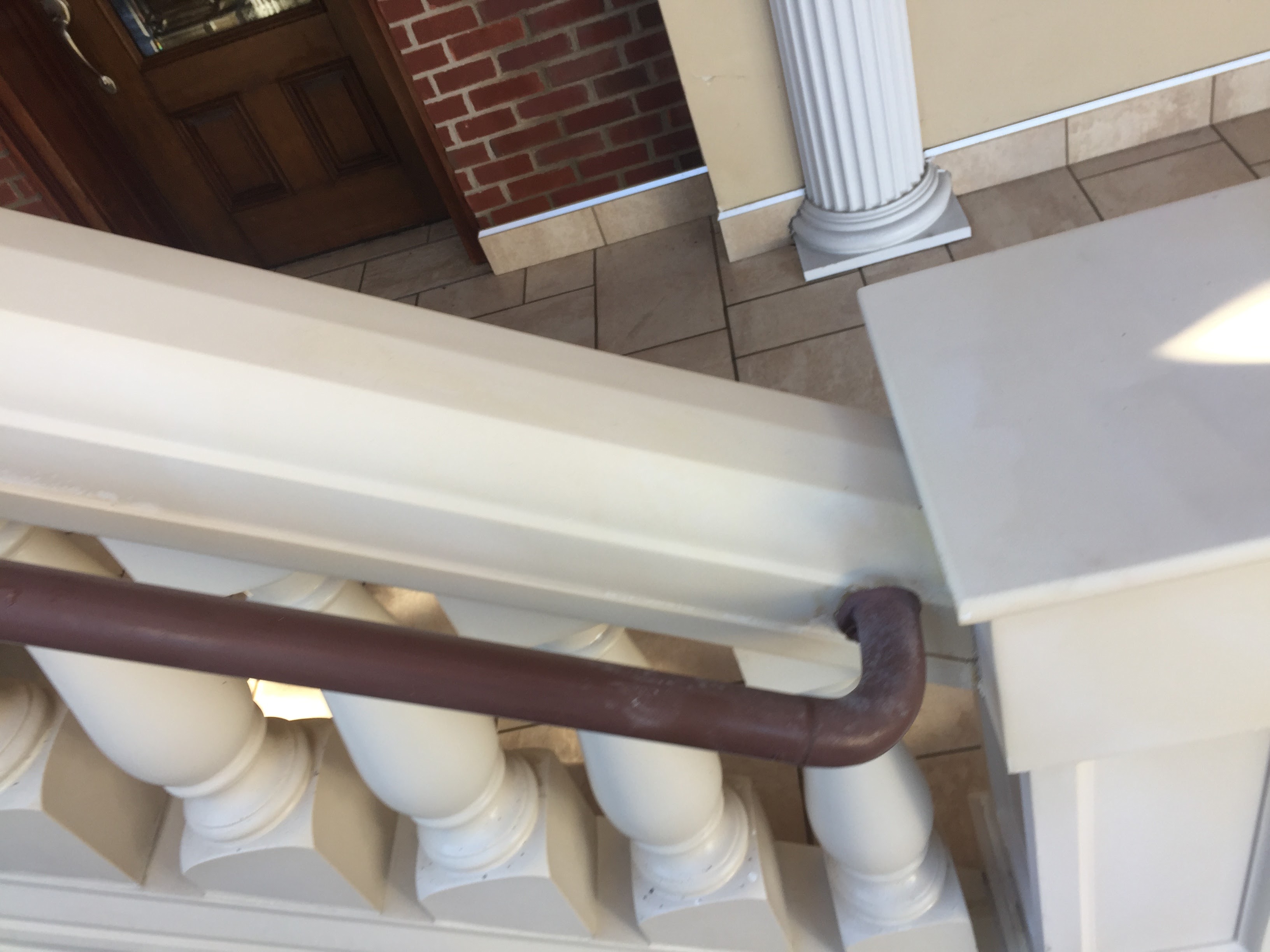 Commercial architectural stair and railing after exterior cleaning – Missions Pressure Washing service example