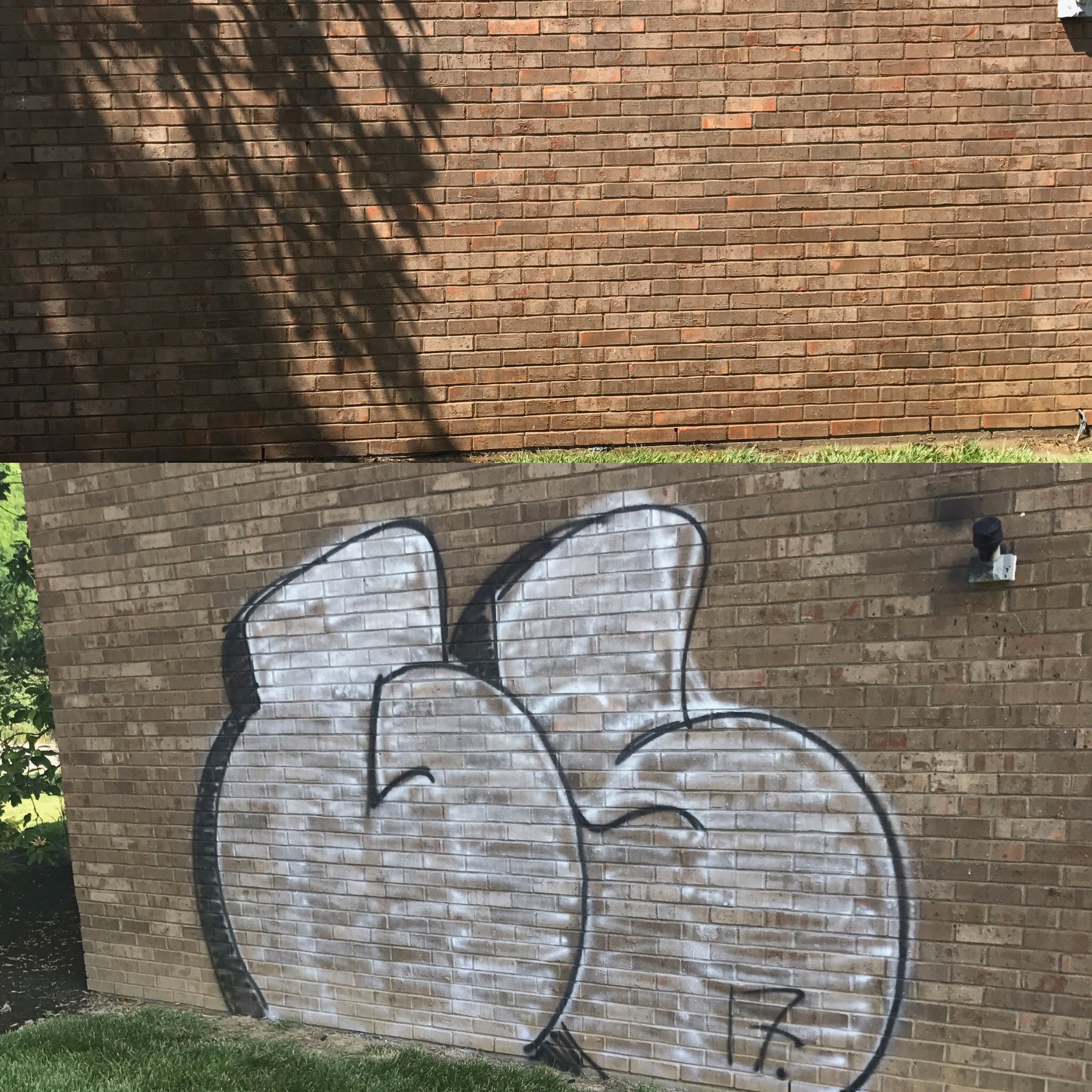 Commercial graffiti removal – Missions Pressure Washing service example