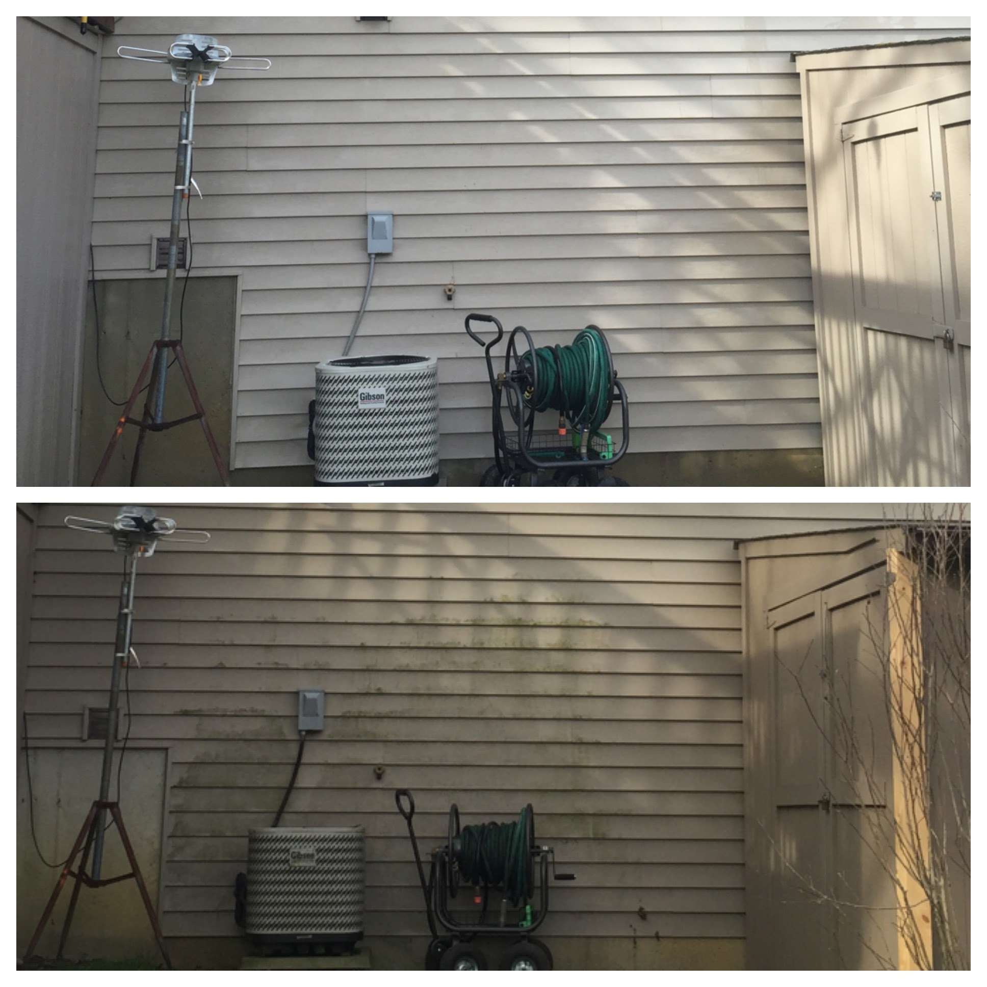 Commercial utility and service area exterior cleaning – Missions Pressure Washing service example