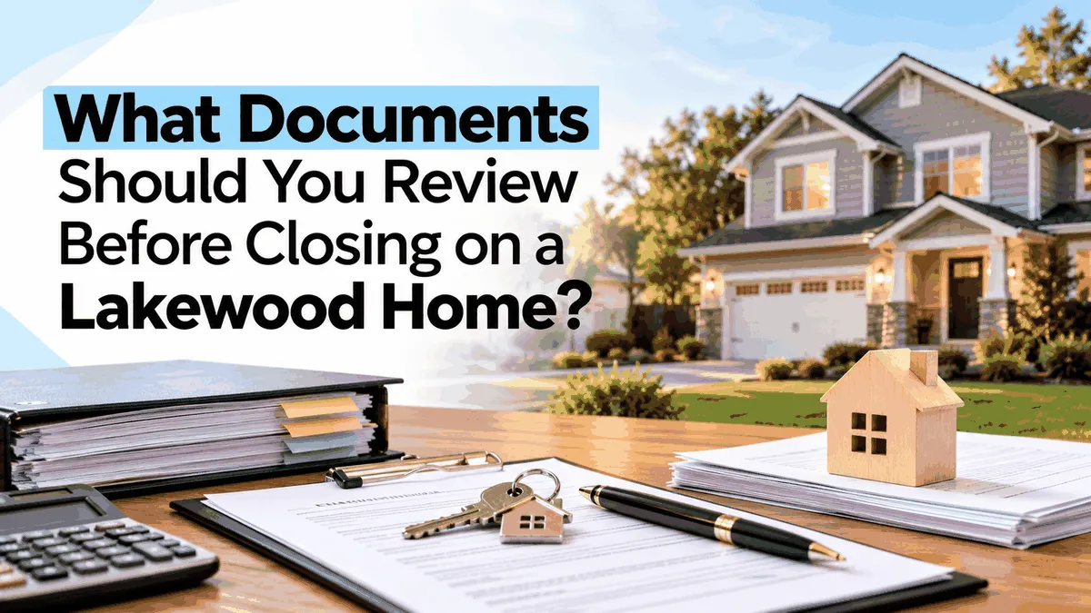 Lakewood home closing documents checklist