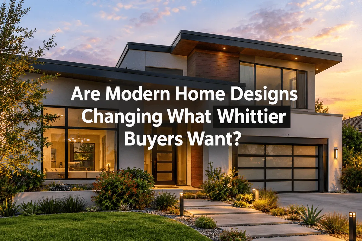 Modern and traditional home design features for buyers comparing homes in Whittier