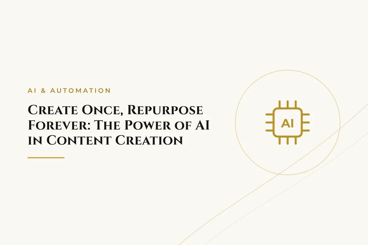 Create Once, Repurpose Forever: The Power of AI in Content Creation