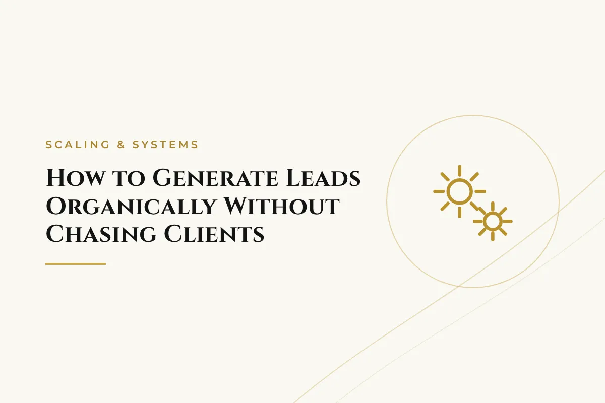 How to Generate Leads Organically Without Chasing Clients