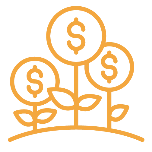 money flowers icon