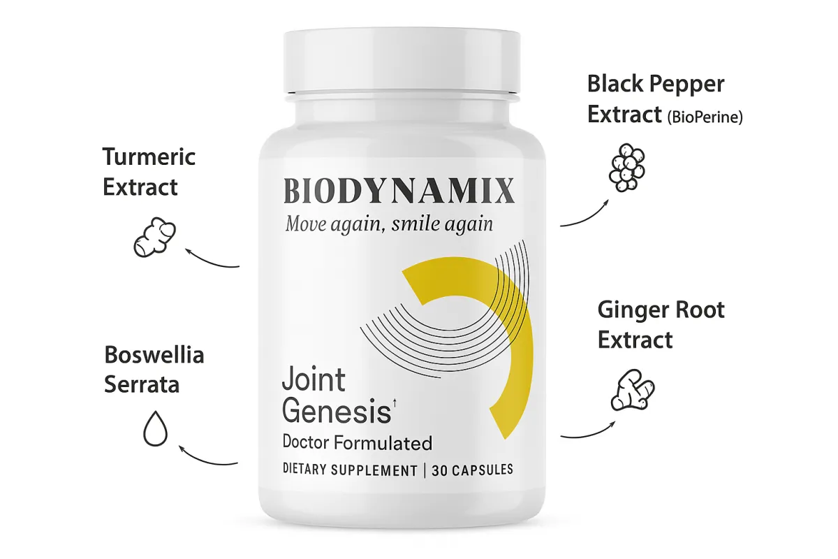 "Natural ingredients used in JointGenesis supplement for joint health"