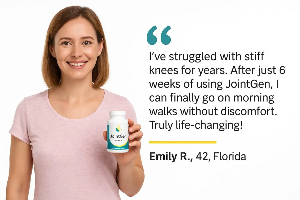 "Four satisfied customer testimonials for JointGenesis results"