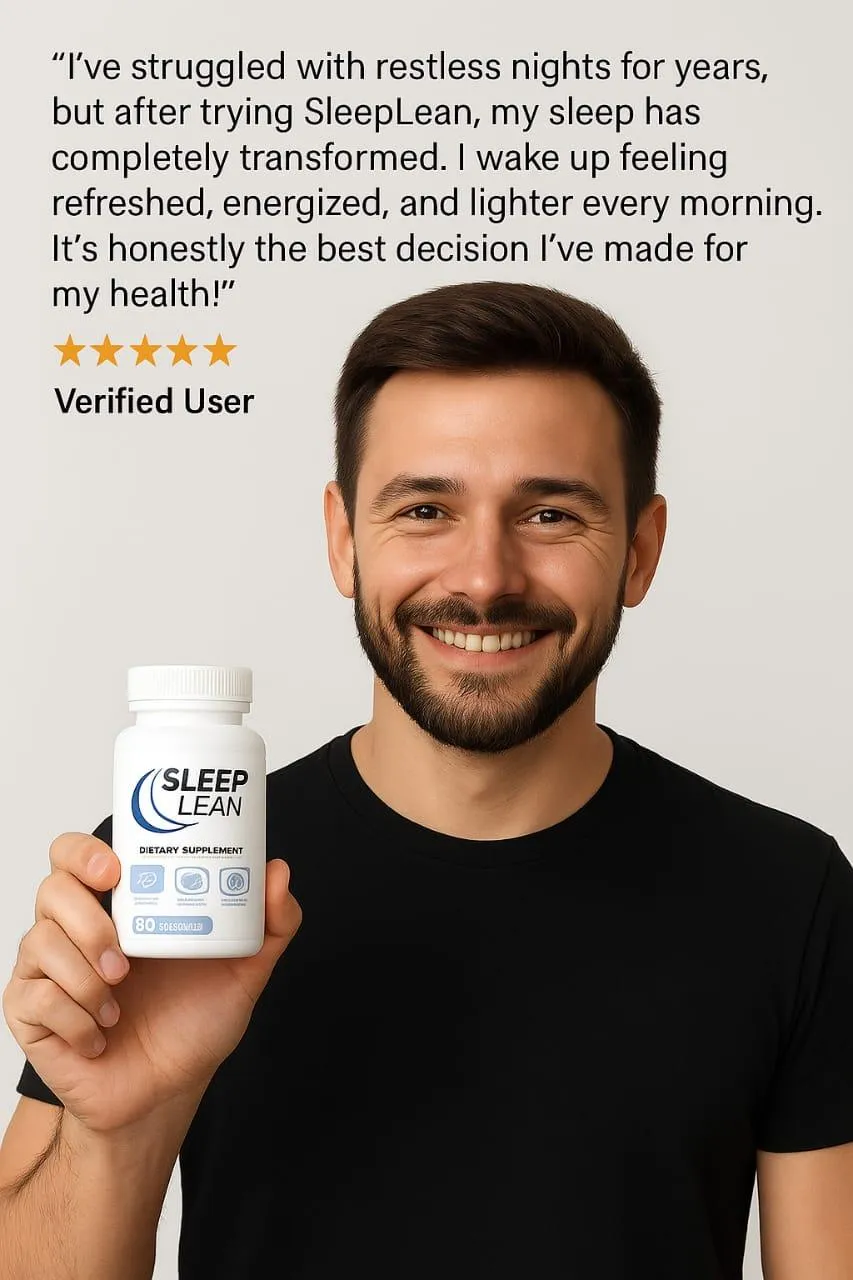 “Happy customer sharing Sleep Lean weight loss results”