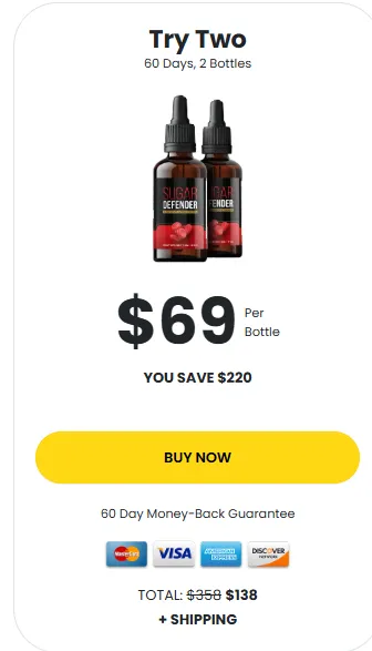 "Sugar Defender supplement – available for $69 per bottle. Click to order the official formula now."
