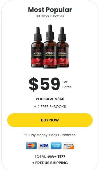 "Sugar Defender supplement – get a bottle for $59. Official formula for healthy blood sugar support."