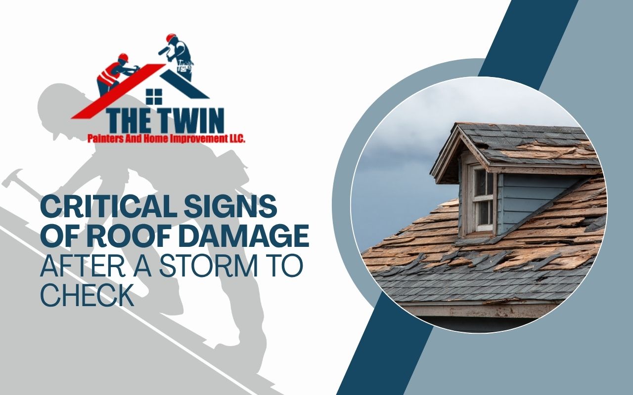 signs of roof damage after a storm with missing shingles on a home roof