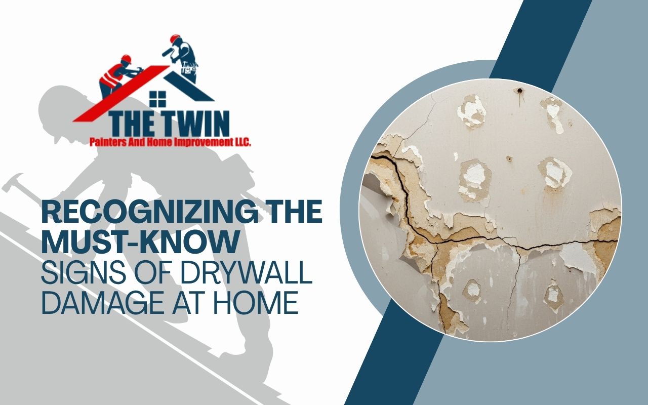 Interior wall showing signs of drywall damage and visible cracks