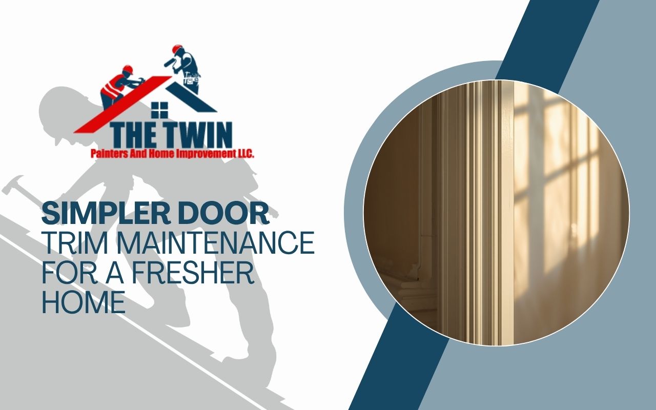 Door trim maintenance for a clean interior door frame