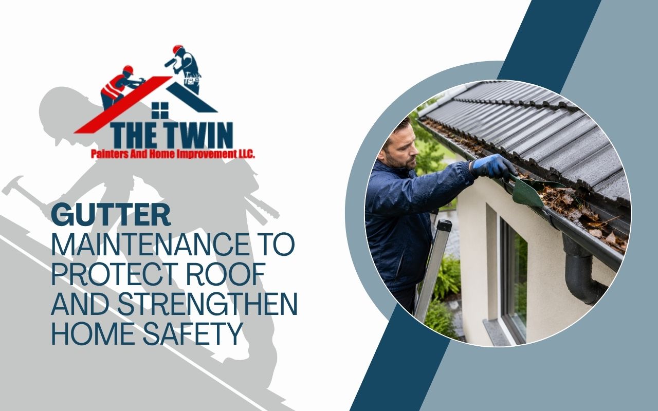 Gutter maintenance to protect roof edges from rainwater damage