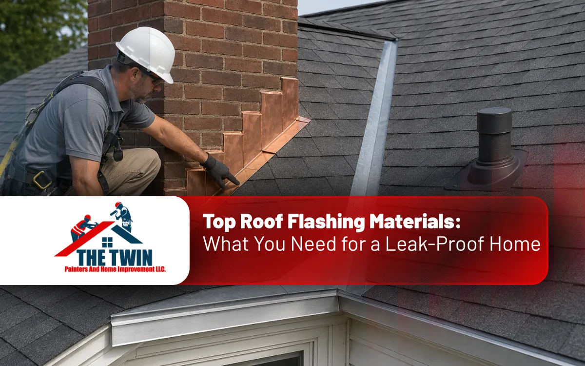 Different roof flashing materials used to protect vulnerable roof areas
