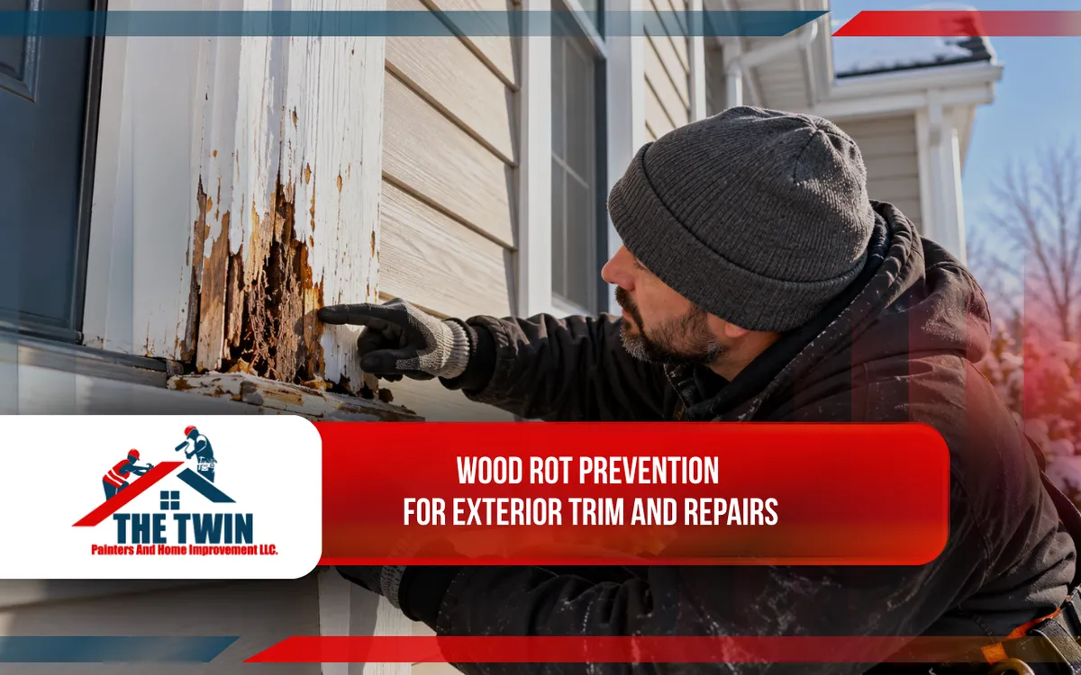 Wood rot prevention on exterior trim and siding