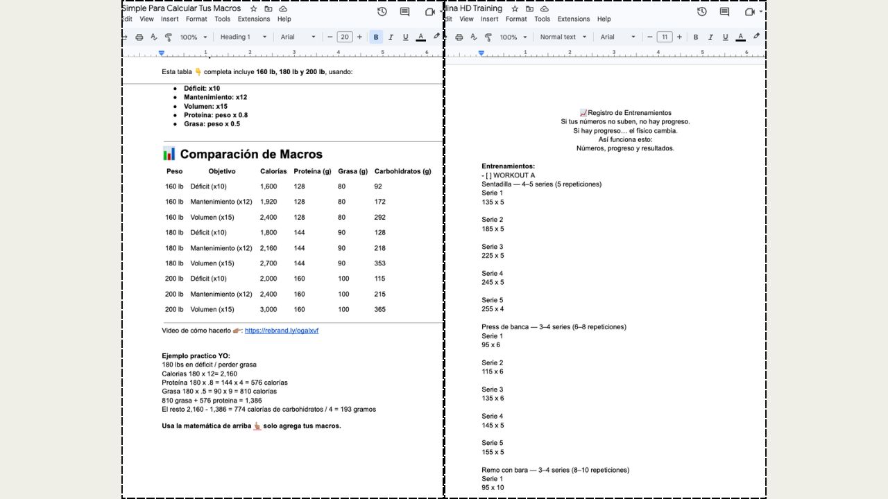 Plantillas de seguimiento