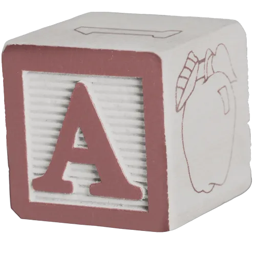 letter A block