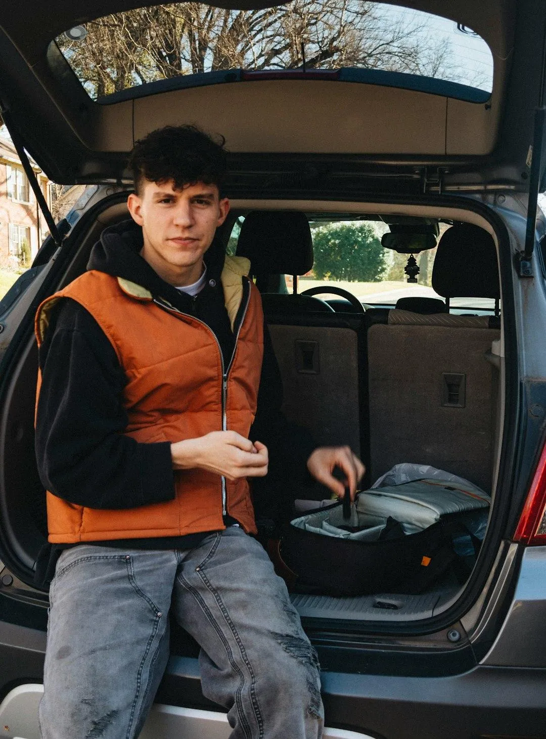 person in black suit jacket