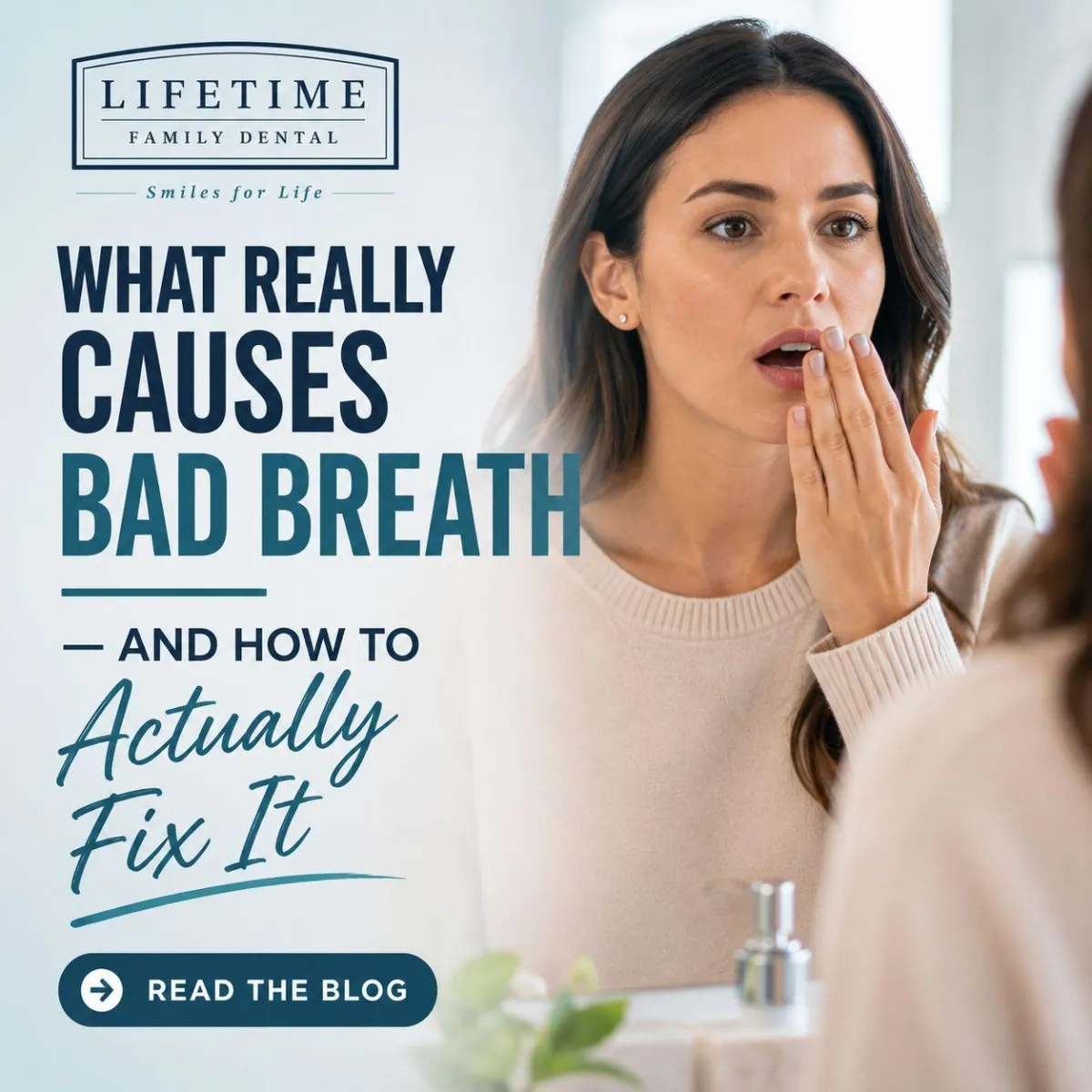 A person confidently smiling with fresh, healthy teeth