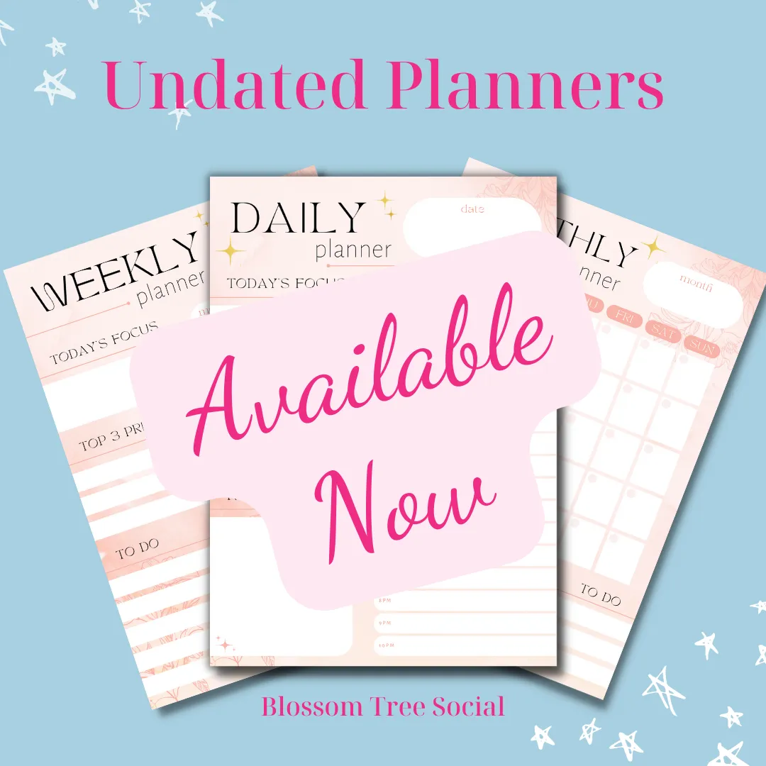 undated planners pdf printable