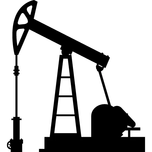 Oil and gas pump jack icon, representing HTEI's elastomer solutions for the energy industry