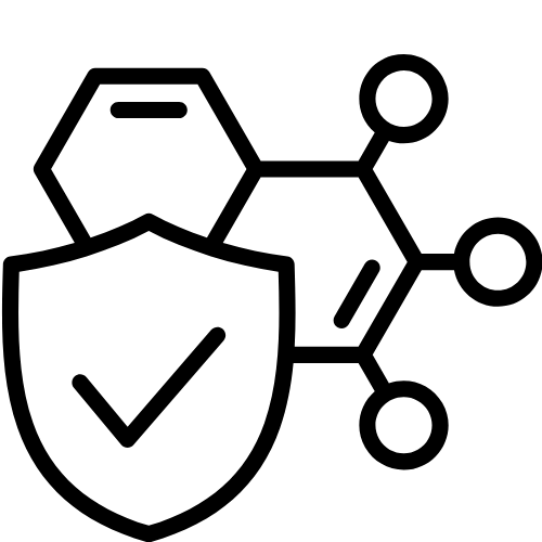 Icon representing tailored elastomer formulations for custom compounds, engineered for durability and resistance to extreme temperatures and chemicals.