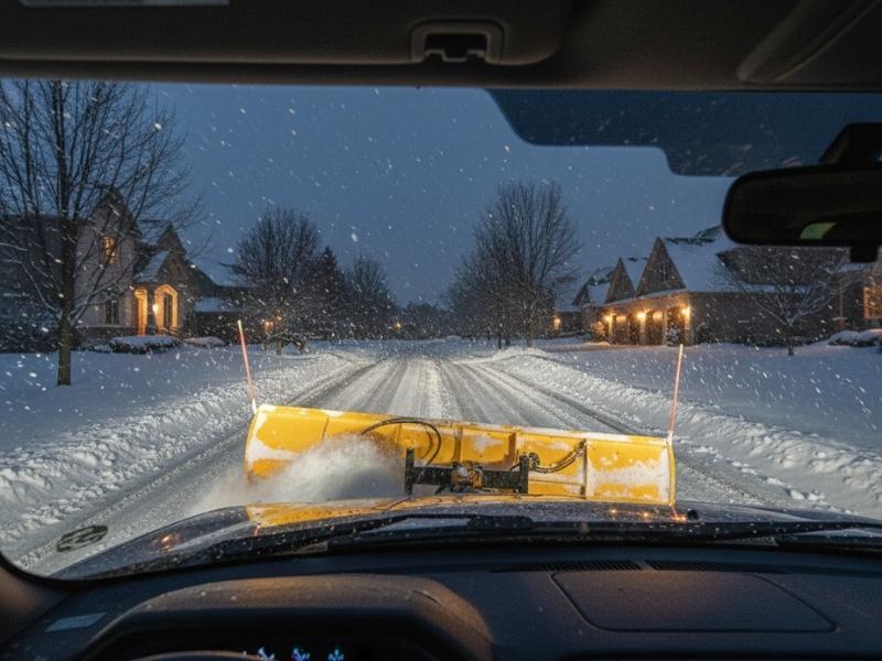 snow plowing service in wichita ks by green machine lawn and landscape