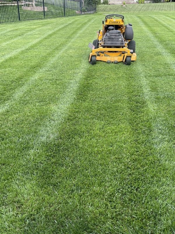 Residential lawn mowing in Wichita, KS by Green Machine Lawn Care